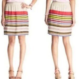 Ann Taylor Aloha Skirt Size 10 Loft women's Skirt colorful striped skirt